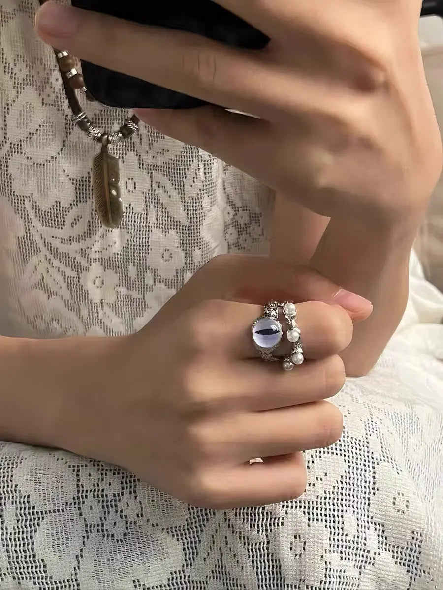 Alt Eye Ball Beads Rings