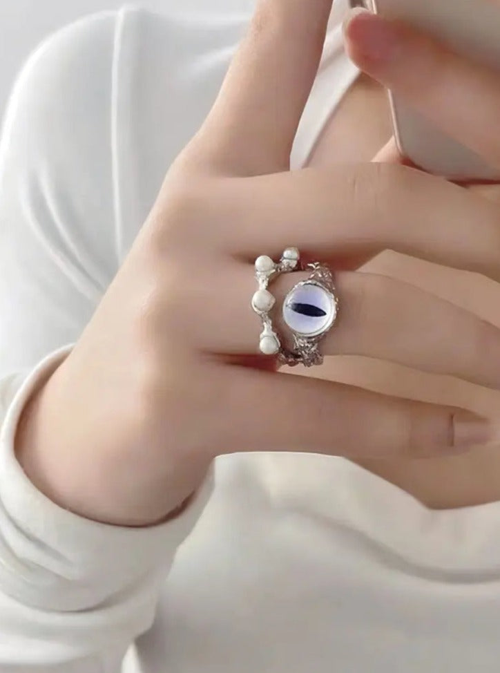 Alt Eye Ball Beads Rings