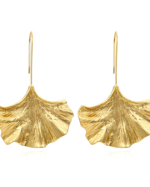 Rablom Vintage Metal Leaf Earrings