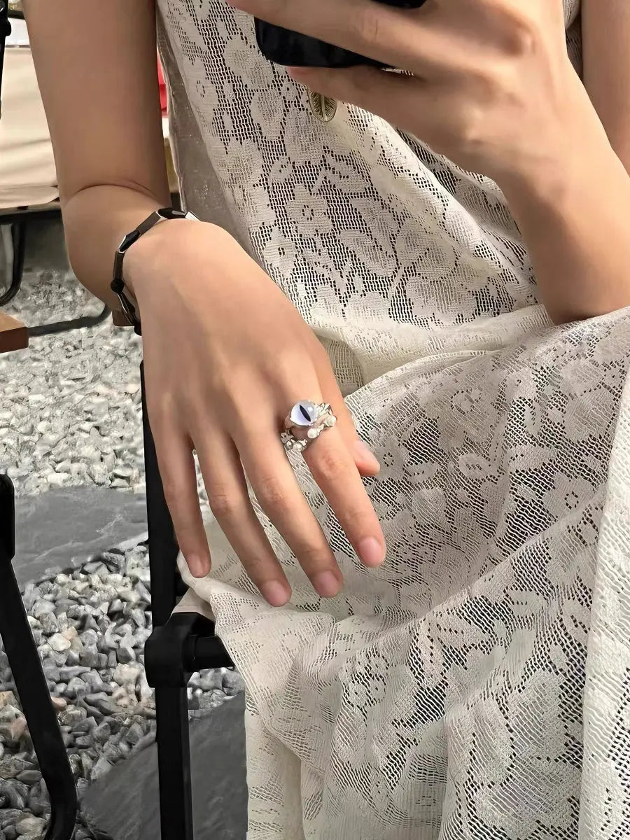 Alt Eye Ball Beads Rings